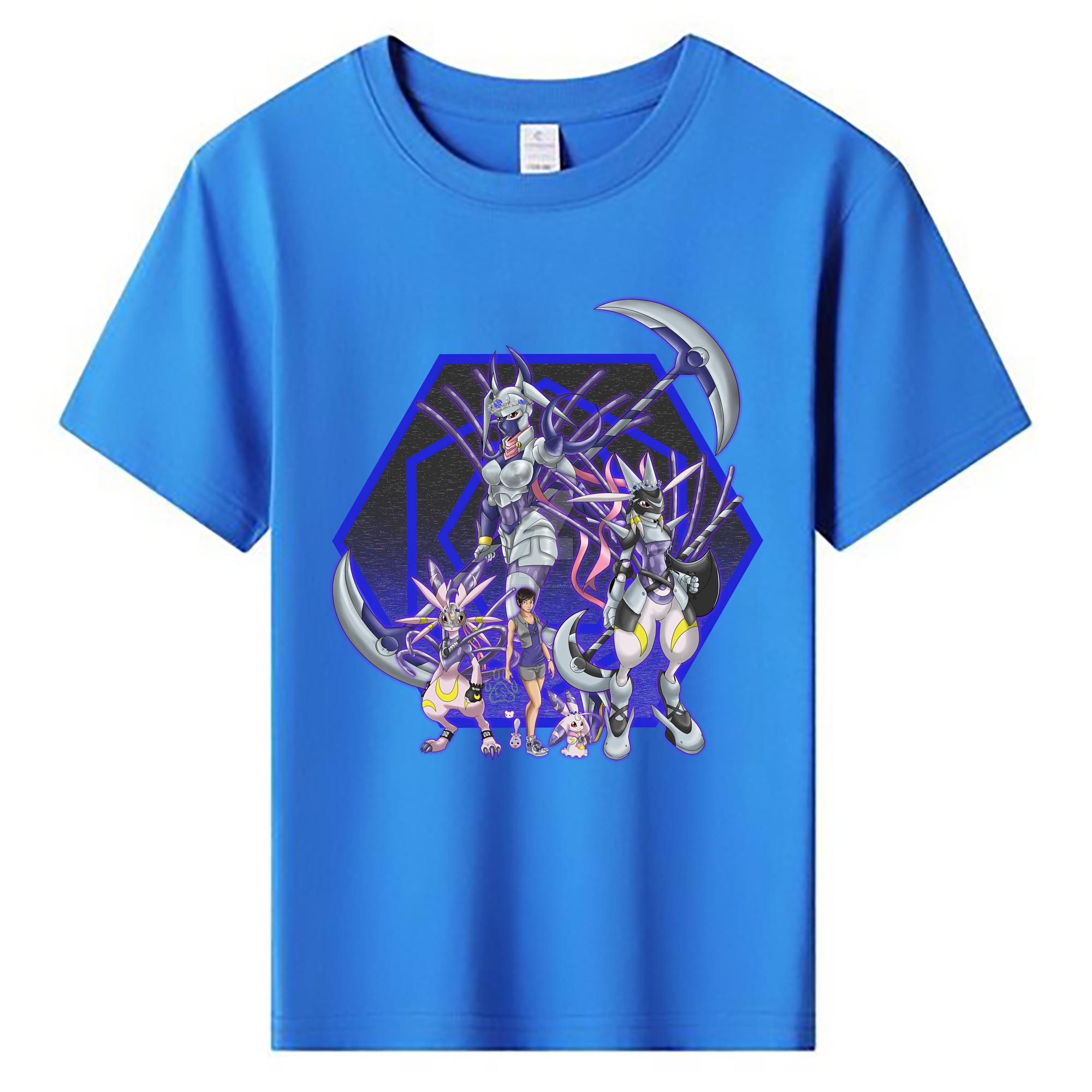 （画像用） Digimon デジタルモンスター/デジモン 綿100％キッズTシャツ（フロントプリント）